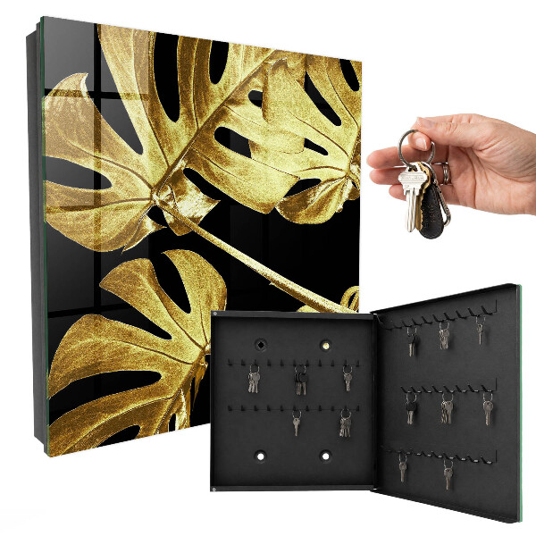 Armario para llaves con diseño de hojas de monstera