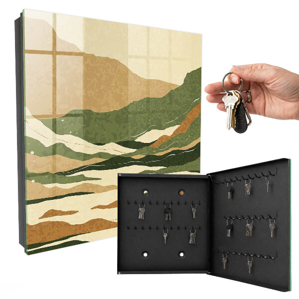 Caja para llaves diseño de paz en las montañas