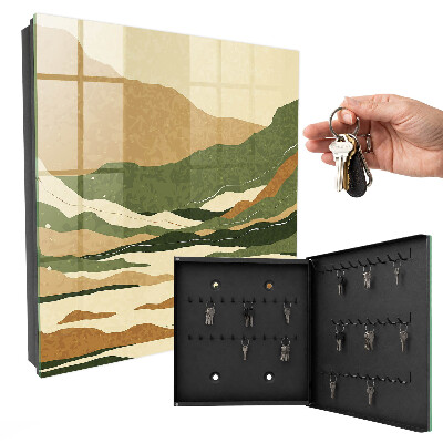 Caja para llaves diseño de paz en las montañas