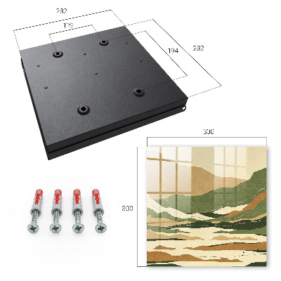 Caja para llaves diseño de paz en las montañas