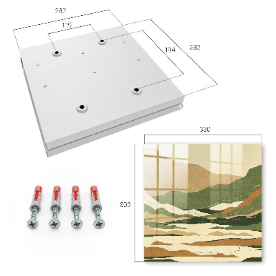 Caja para llaves diseño de paz en las montañas