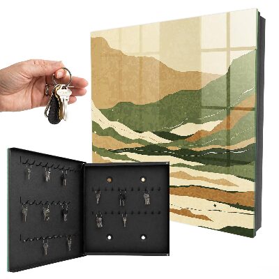 Caja para llaves diseño de paz en las montañas