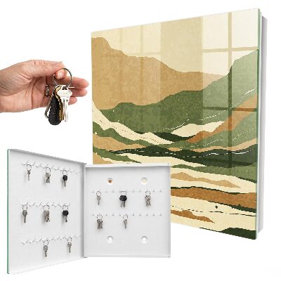 Caja para llaves diseño de paz en las montañas