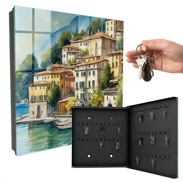 Armario para llaves con diseño de paisaje italiano