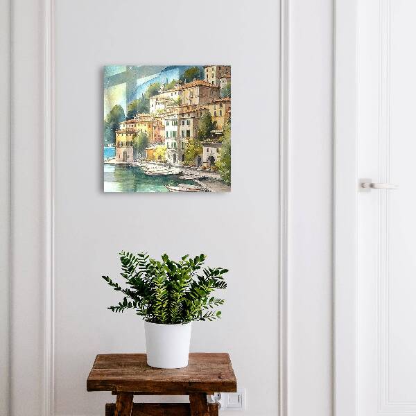 Armario para llaves con diseño de paisaje italiano