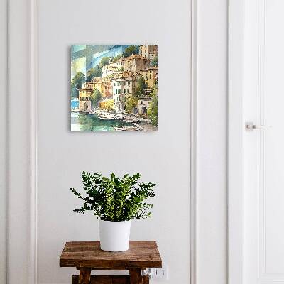 Armario para llaves con diseño de paisaje italiano