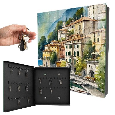 Armario para llaves con diseño de paisaje italiano