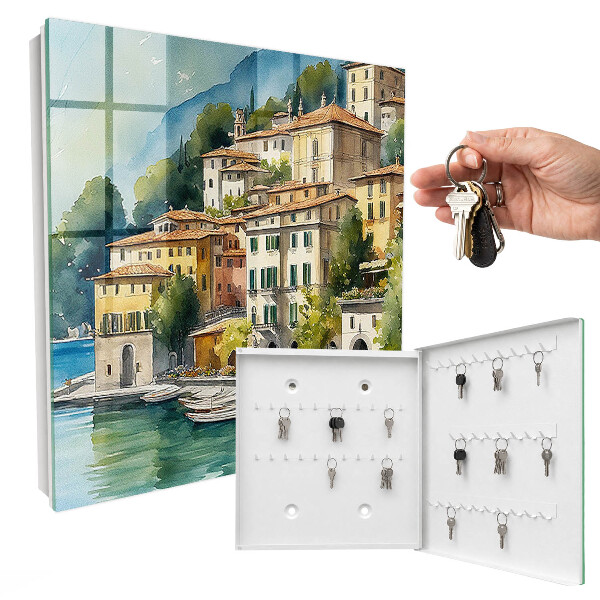Armario para llaves con diseño de paisaje italiano