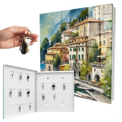 Armario para llaves con diseño de paisaje italiano