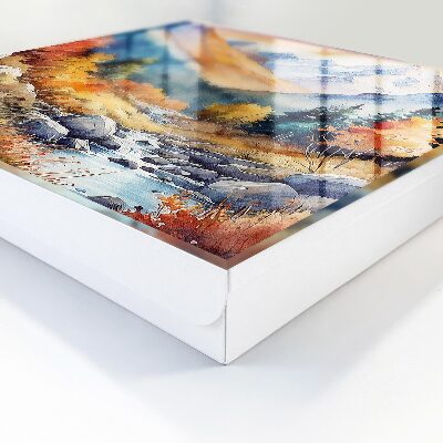 Caja para llaves diseño de montañas otoñales