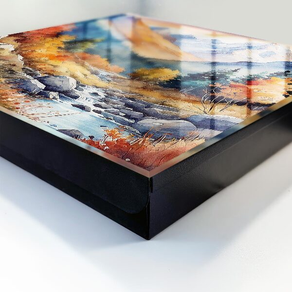 Caja para llaves diseño de montañas otoñales