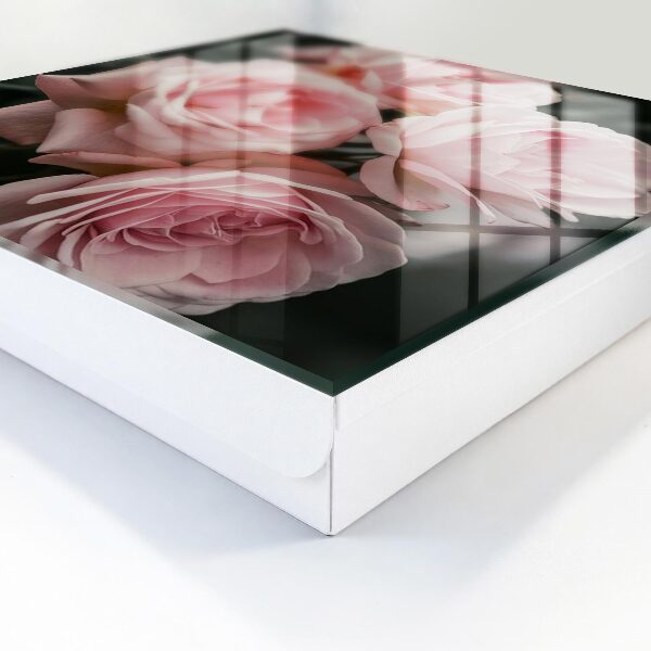 Armario para llaves con diseño de rosas rosadas