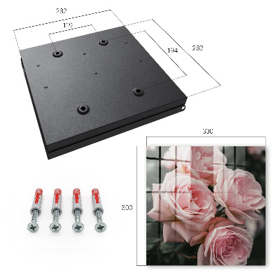 Armario para llaves con diseño de rosas rosadas