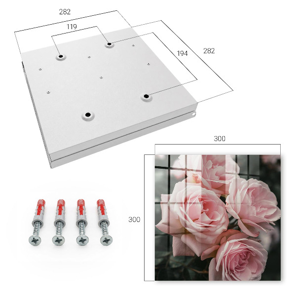 Armario para llaves con diseño de rosas rosadas