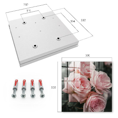 Armario para llaves con diseño de rosas rosadas