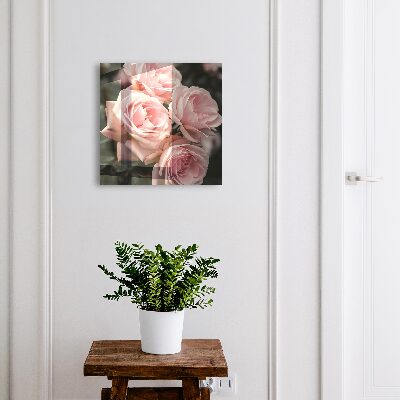 Armario para llaves con diseño de rosas rosadas