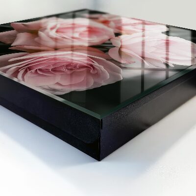 Armario para llaves con diseño de rosas rosadas