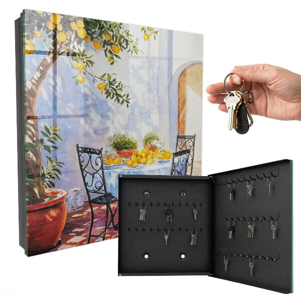 Caja para llaves diseño jardín de limoneros