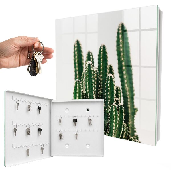 Armario para llaves diseño de cactus verdes