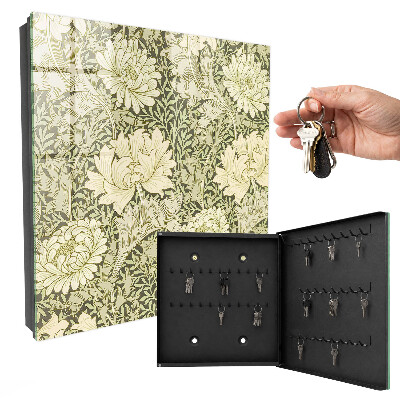 Caja para llaves con estampado floral