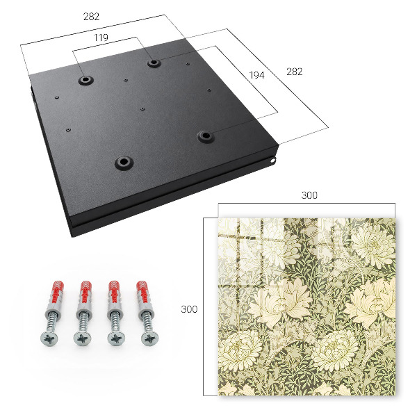 Caja para llaves con estampado floral