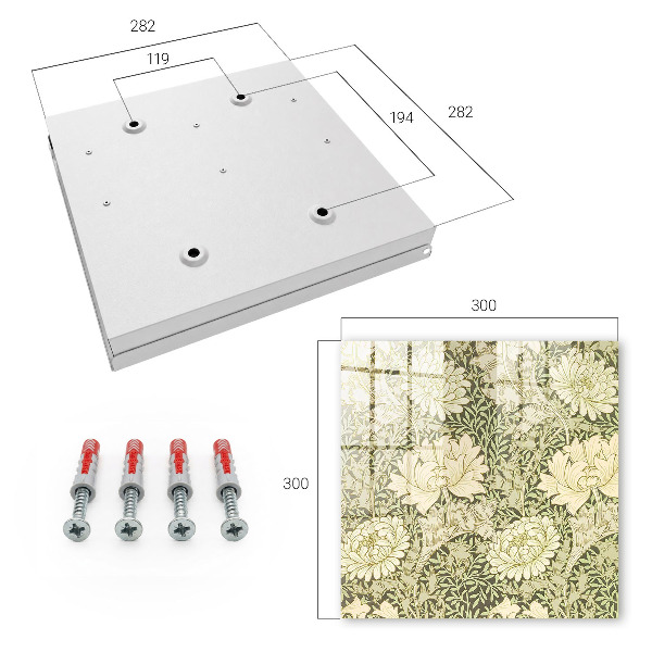 Caja para llaves con estampado floral