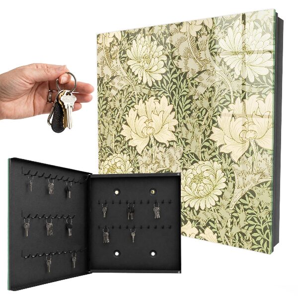 Caja para llaves con estampado floral