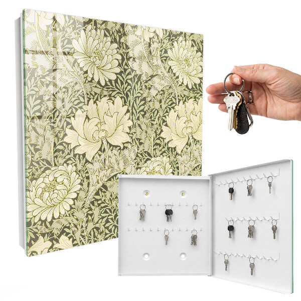 Caja para llaves con estampado floral
