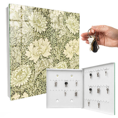 Caja para llaves con estampado floral