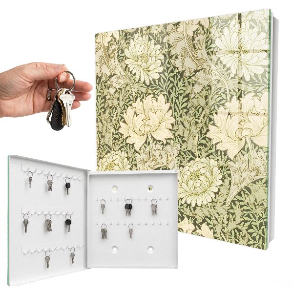 Caja para llaves con estampado floral