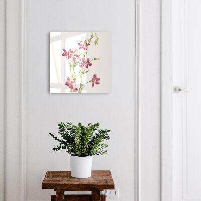 Armario para colgar llaves con diseño de flores rosas