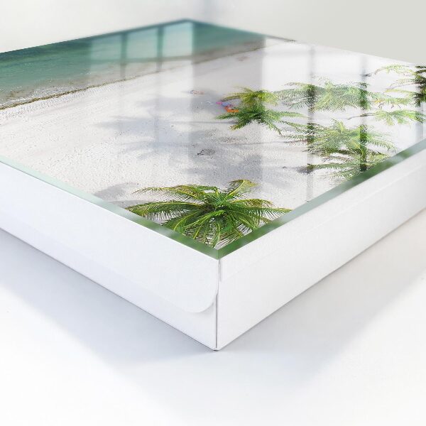 Caja para llaves con diseño de playa tropical
