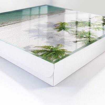 Caja para llaves con diseño de playa tropical
