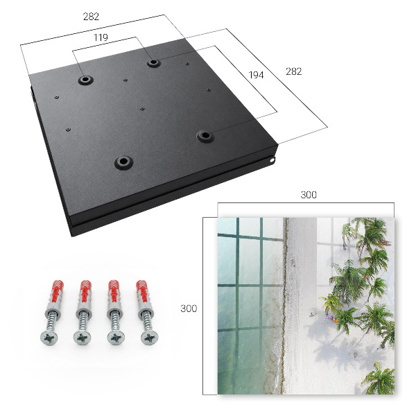 Caja para llaves con diseño de playa tropical