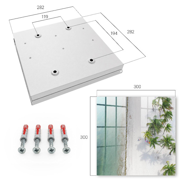 Caja para llaves con diseño de playa tropical