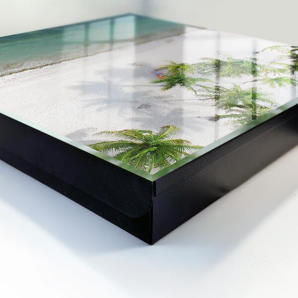 Caja para llaves con diseño de playa tropical