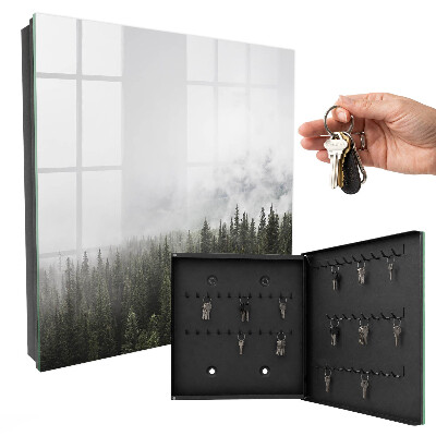 Caja para llaves diseño de pinos neblinosos