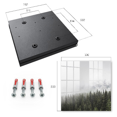 Caja para llaves diseño de pinos neblinosos