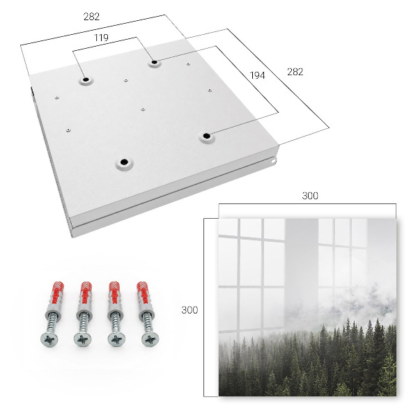 Caja para llaves diseño de pinos neblinosos