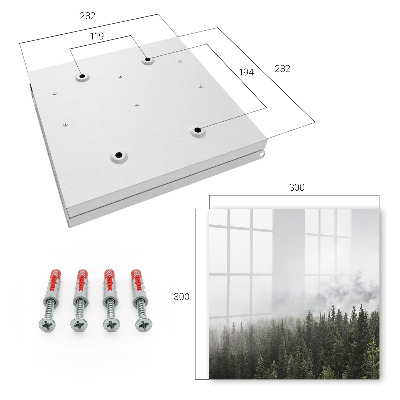 Caja para llaves diseño de pinos neblinosos