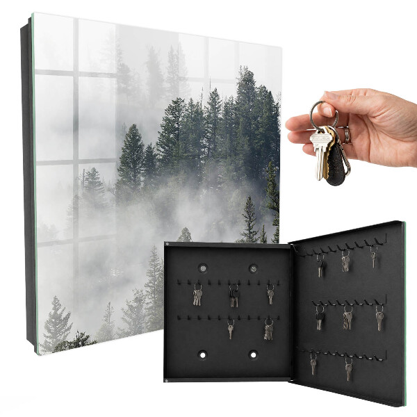 Caja para llaves diseño de bosque brumoso