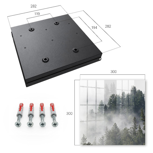 Caja para llaves diseño de bosque brumoso