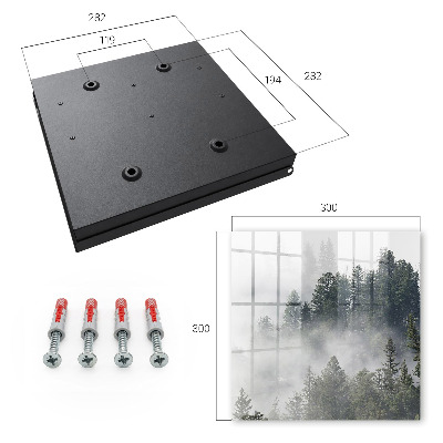 Caja para llaves diseño de bosque brumoso