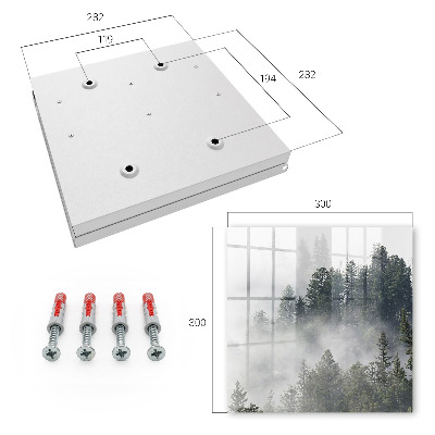Caja para llaves diseño de bosque brumoso