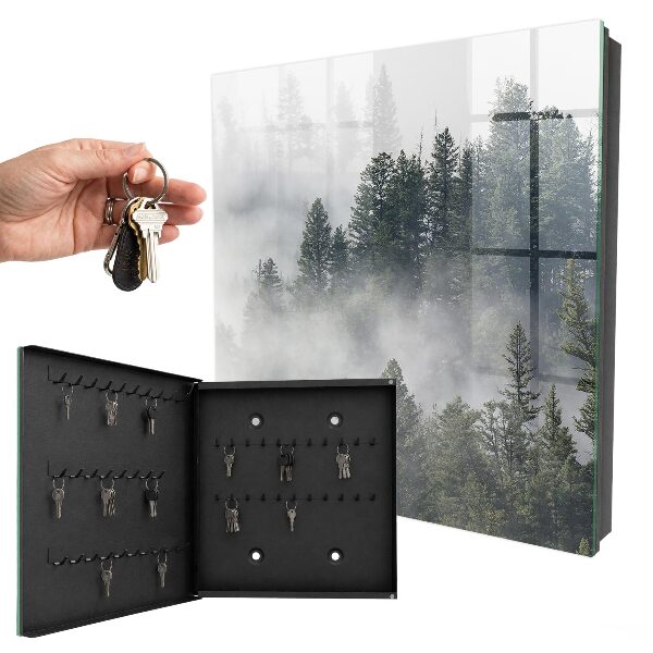 Caja para llaves diseño de bosque brumoso