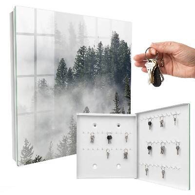 Caja para llaves diseño de bosque brumoso