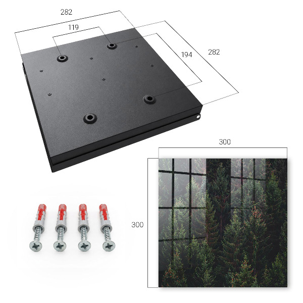 Caja para llaves de diseño bosque verde