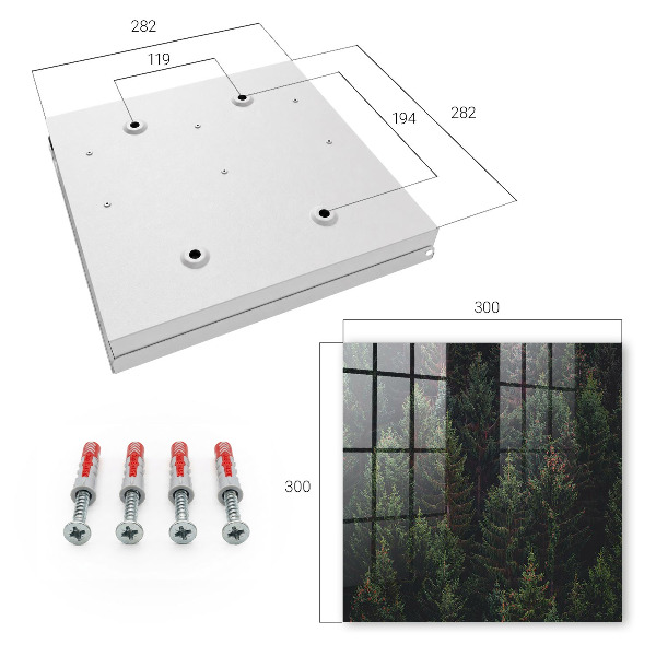 Caja para llaves de diseño bosque verde