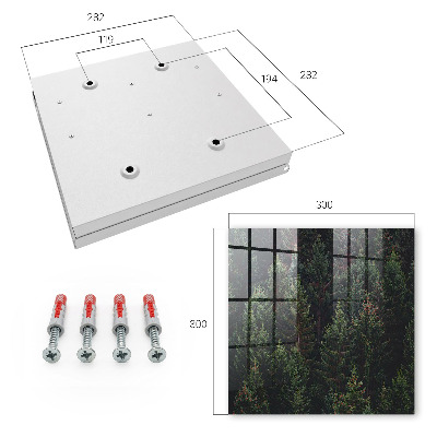 Caja para llaves de diseño bosque verde