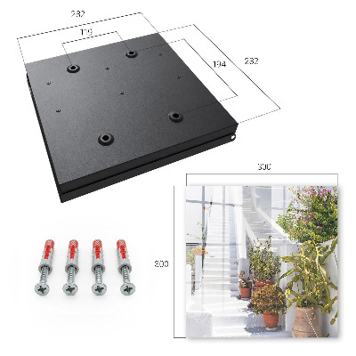 Armario para llaves con diseño de escaleras con plantas